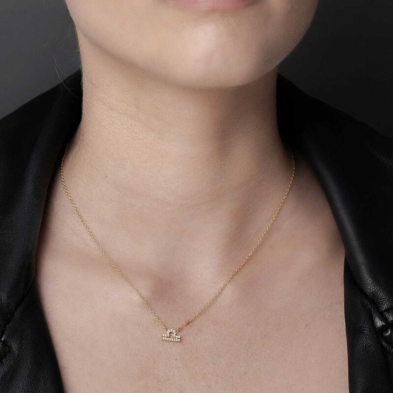 Silk & Steel Libra Necklace image number 1